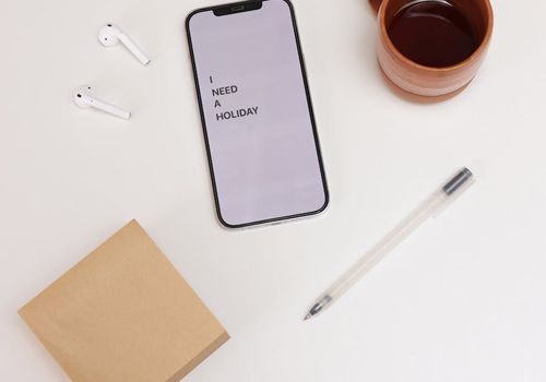 Person working at the desk needs flexibility break